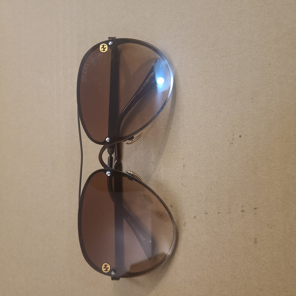 Gucci Brown Aviator Sunglasses - Picture 9 of 11